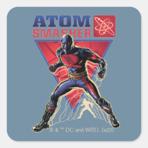 Black Adam Atom Smasher Character Graphic Square Sticker