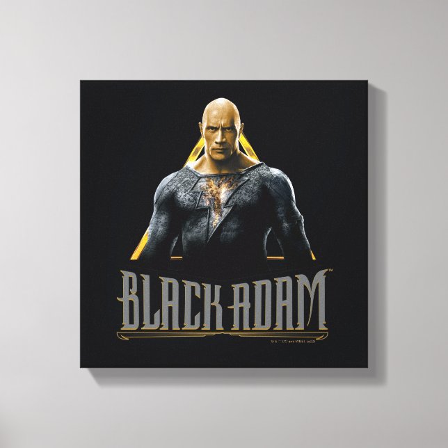 Black Adam Character and Name Graphic Canvas Print (Front)