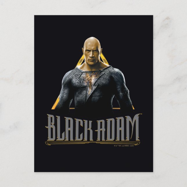 Black Adam Character and Name Graphic Postcard (Front)