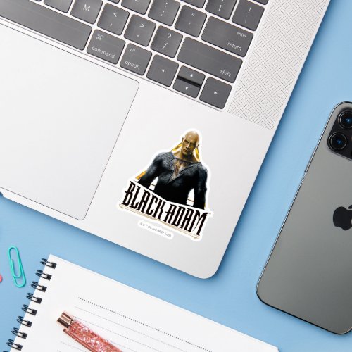Black Adam Character and Name Graphic Sticker