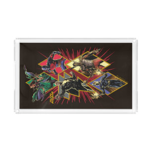 Black Adam Character Diamond Burst Graphic Acrylic Tray