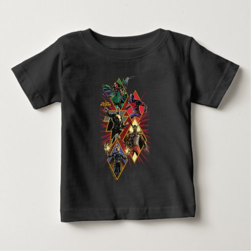 Black Adam Character Diamond Burst Graphic Baby T_Shirt