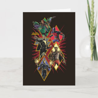 Black Adam Character Diamond Burst Graphic Card