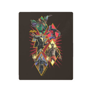 Black Adam Character Diamond Burst Graphic Metal Print