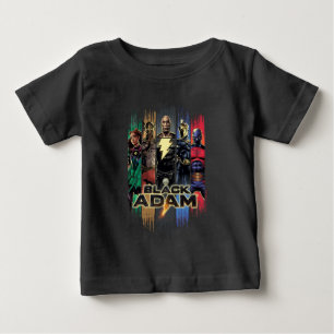 Black Adam Characters In Stripes Graphic Baby T-Shirt
