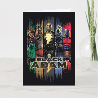 Black Adam Characters In Stripes Graphic Card