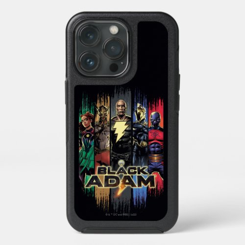 Black Adam Characters In Stripes Graphic iPhone 13 Pro Case