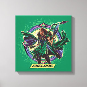 Black Adam Cyclone Character Graphic Canvas Print