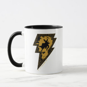 Black Adam Distressed Lightning Bolt Graphic Mug