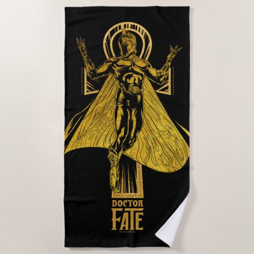 Black Adam  Doctor Fate Character Graphic Beach Towel