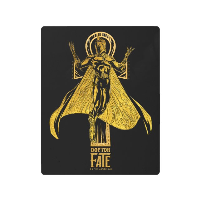 Black Adam | Doctor Fate Character Graphic Metal Print (Front)