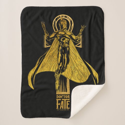 Black Adam  Doctor Fate Character Graphic Sherpa Blanket