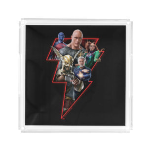 Black Adam Group Lightning Graphic Acrylic Tray