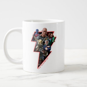 Black Adam Group Lightning Graphic Giant Coffee Mug