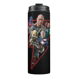 Black Adam Group Lightning Graphic Thermal Tumbler
