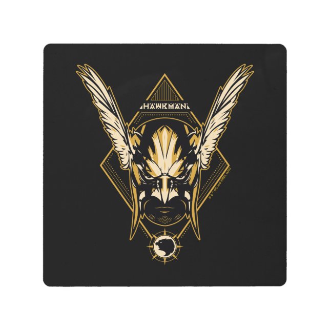 Black Adam | Hawkman Helmet Graphic Metal Print (Front)