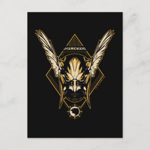 Black Adam Hawkman Helmet Graphic Postcard