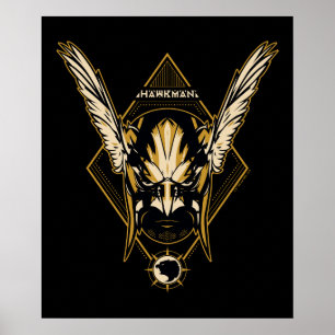 Black Adam Hawkman Helmet Graphic Poster