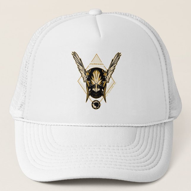Black Adam | Hawkman Helmet Graphic Trucker Hat (Front)