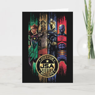 Black Adam Justice Society Heroes In Stripes Card