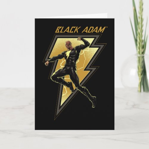 Black Adam Lightning Bolt Character Illustration Card