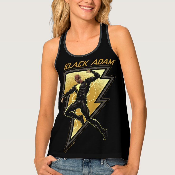 Black Adam Lightning Bolt Character Illustration Tank Top | Zazzle