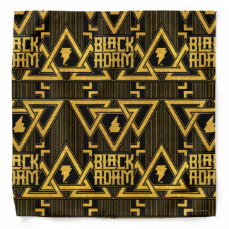 Black Adam Lightning Bolt Triangular Pattern Bandana