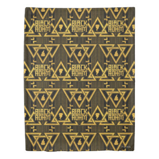 Black Adam Lightning Bolt Triangular Pattern Duvet Cover