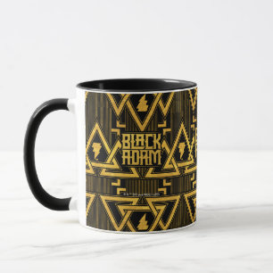Black Adam Lightning Bolt Triangular Pattern Mug