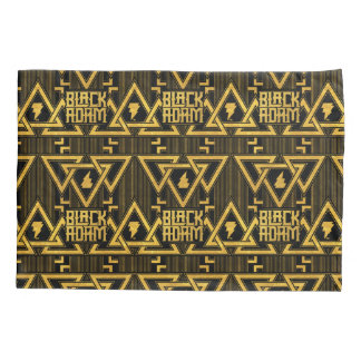 Black Adam Lightning Bolt Triangular Pattern Pillow Case