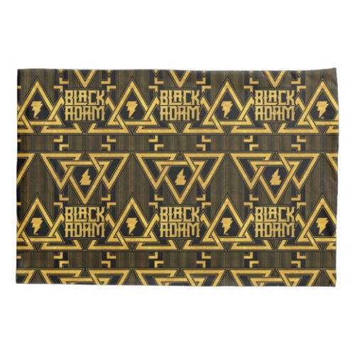 Black Adam Lightning Bolt Triangular Pattern Pillow Case
