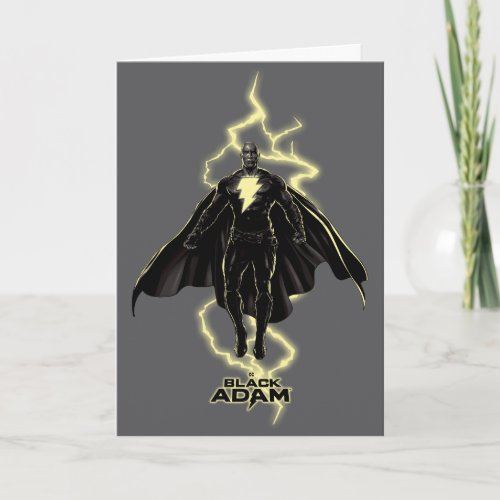Black Adam Lightning Silhouette Graphic Card