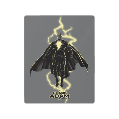 Black Adam Lightning Silhouette Graphic Metal Print