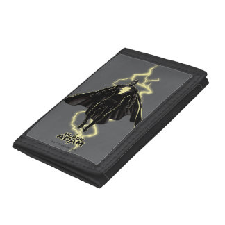 Black Adam Lightning Silhouette Graphic Trifold Wallet