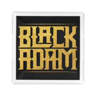 Black Adam Stacked Name Graphic Acrylic Tray