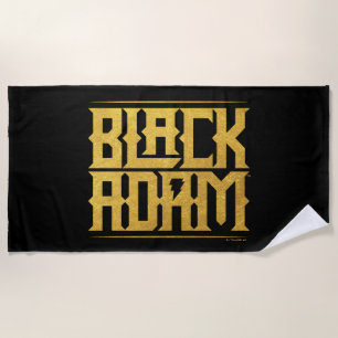 Black Adam Stacked Name Graphic Beach Towel
