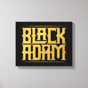 Black Adam Stacked Name Graphic Canvas Print