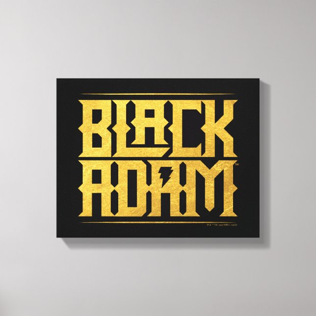 Black Adam Stacked Name Graphic Canvas Print (Front)