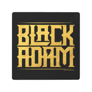 Black Adam Stacked Name Graphic Metal Print