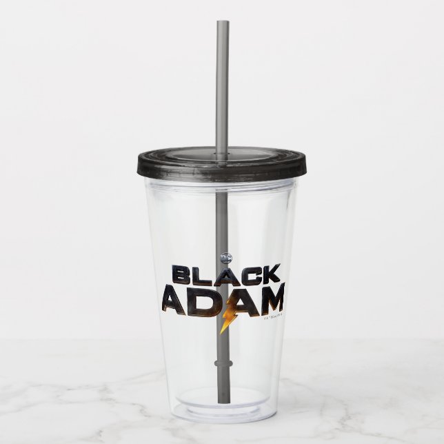 Black Adam Theatrical Logo Acrylic Tumbler (Front)