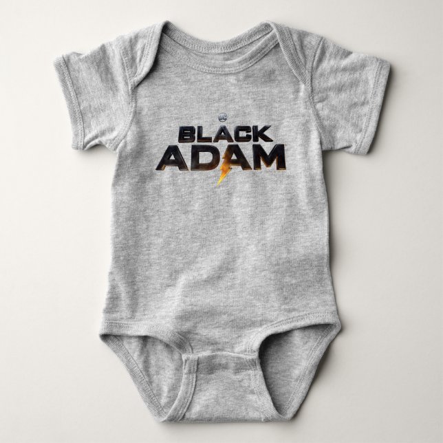 Black Adam Theatrical Logo Baby Bodysuit (Front)