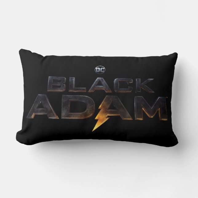 Black Adam Theatrical Logo Lumbar Pillow (Front)
