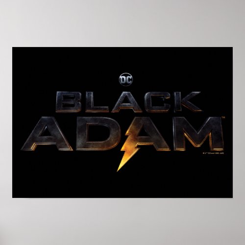 Black Adam Theatrical Logo Poster