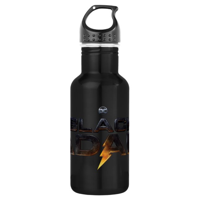 Black Adam Theatrical Logo Stainless Steel Water Bottle (Front)