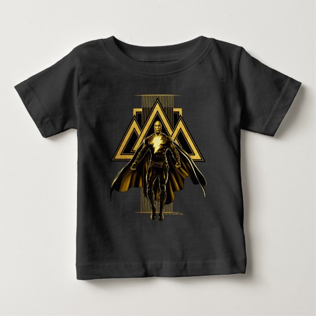 Black Adam Triangular Pillar Graphic Baby T-Shirt (Front)