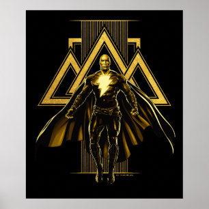 Black Adam Triangular Pillar Graphic Poster