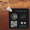 Black Add Custom Business Logo Photo Qr Code Keych