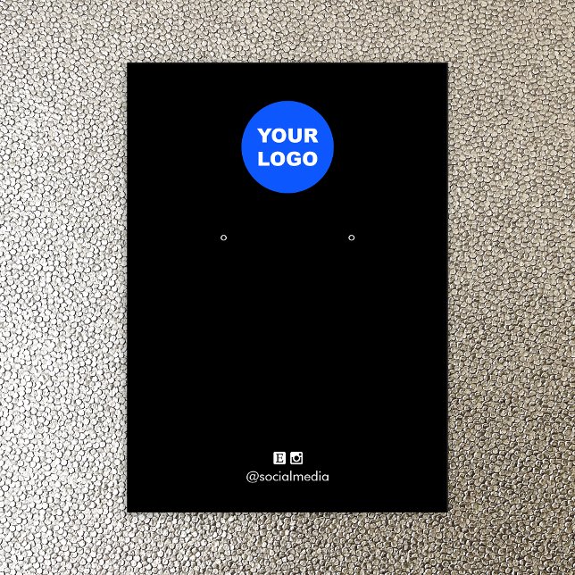 Black  Add Logo Earring Jewelry Display Holder (Creator Uploaded)