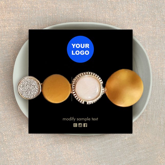 Black Add Logo Hair Accessory Display (Creator Uploaded)