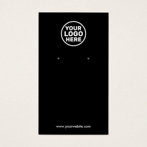 Black  Add Logo Social Media Earring Display Card